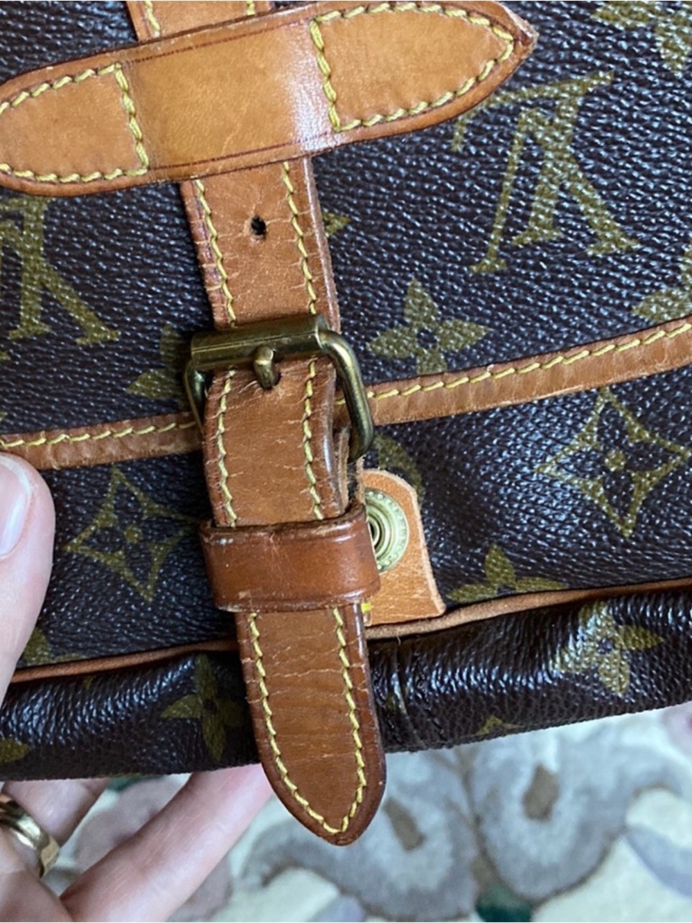 Louis Vuitton Saumur Monogram Canvas Crossbody Bag in Brown - Picture 5 of 14
